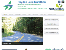 Tablet Screenshot of haydenlakemarathon.org